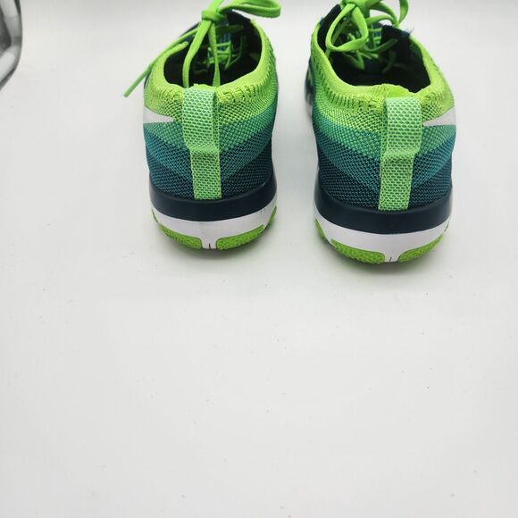 Nike Free Run Motion Flyknit Running Shoes Lightweight Womens Size 8 Blue Green - Picture 4 of 8